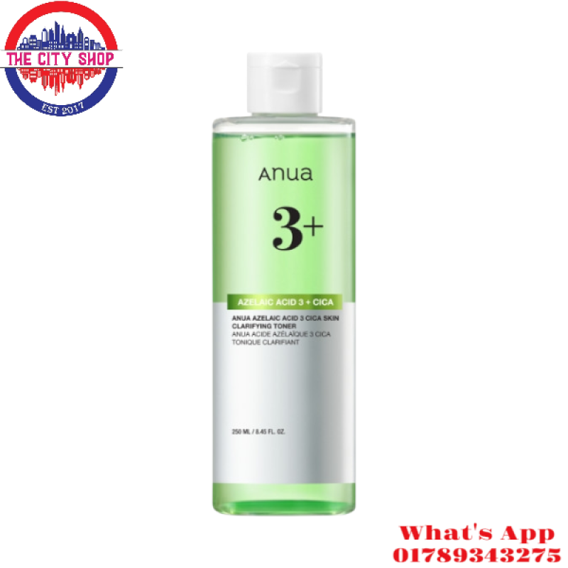 ANUA AZELAIC ACID 3 CICA SKIN CLARIFYING TONER - 250ml