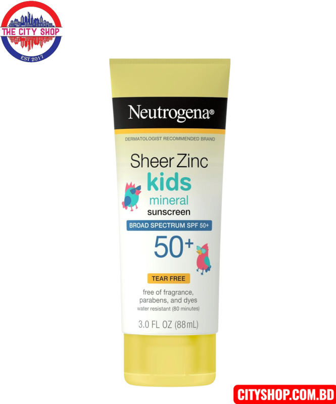Neutrogena Sheer Zinc Kids Mineral Sunscreen SPF50+ (88ml)