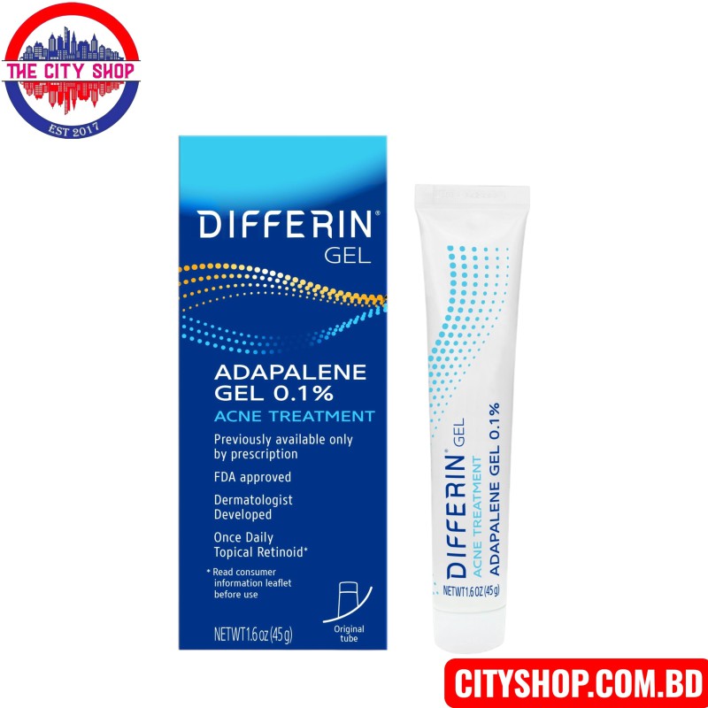 Differin Adapalene Gel 0.1% Acne Treatment -(45g)