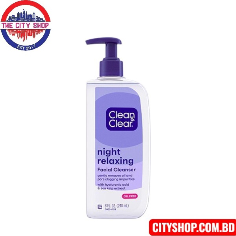 Clean & Clear Night Relaxing Facial Cleansing Face Wash – 240ml