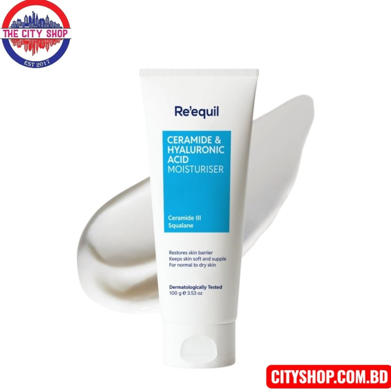 Re'equil CERAMIDE & HYALURONIC ACID MOISTURISER FOR NORMAL TO DRY SKIN -100g