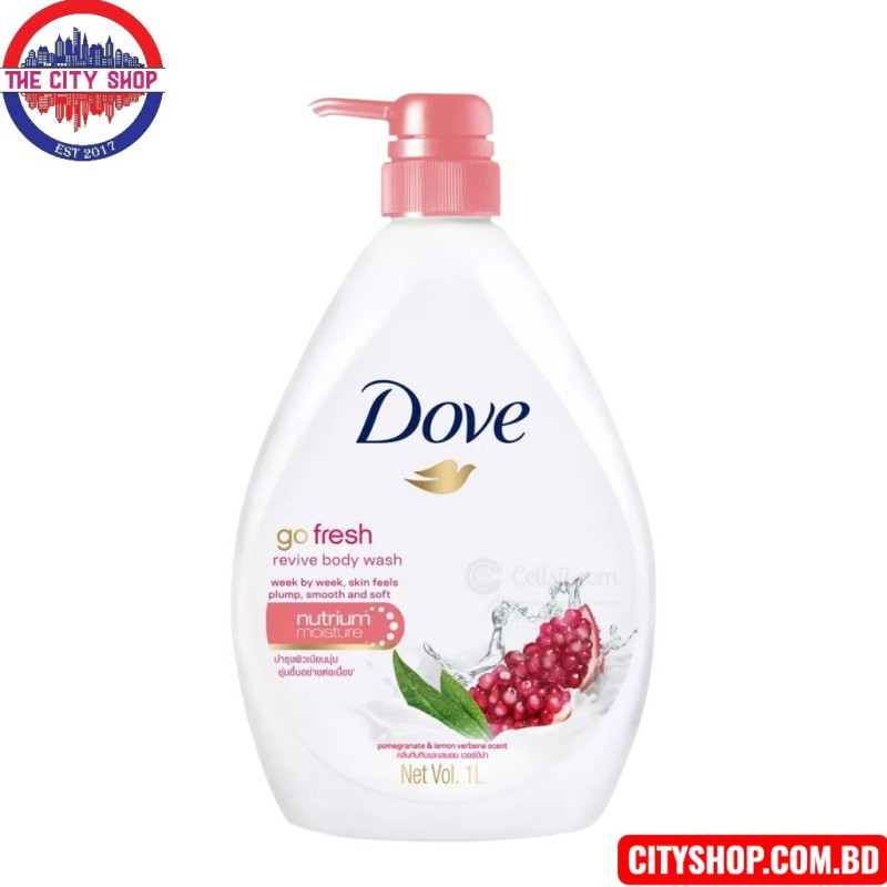 Dove Go Fresh Pomegranate & Lemon Verbena Scent Revive Body Wash -1000ml